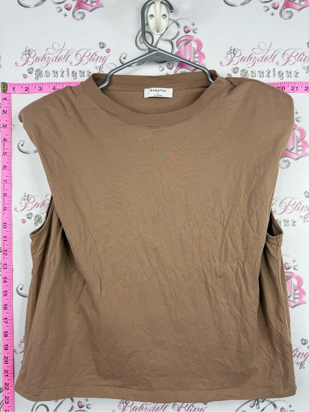 Babaton aritzia tank top Brown Sleeveless Crewneck Tank Top